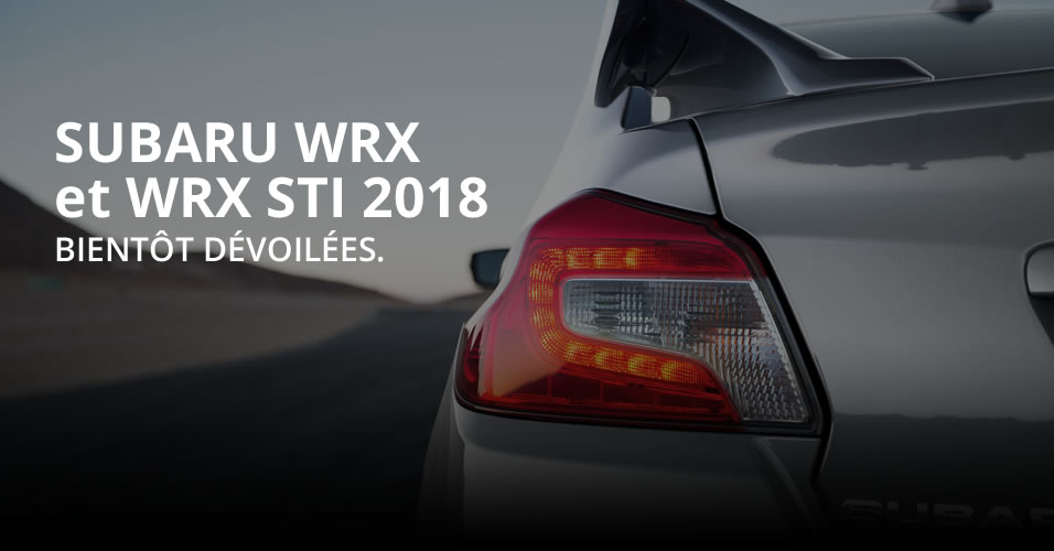 WRX & WRX STI 2018 Subaru Canada