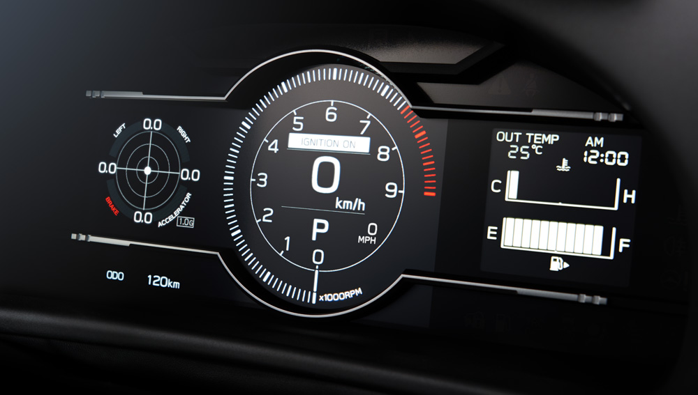 Subaru BRZ 2023 Instruments sport à écran ACL avec indicateur de régime