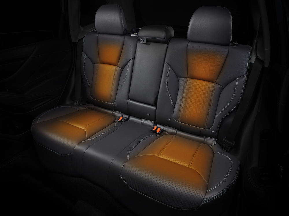 Image of the heated rear seats for 2023 Forester Limited to Premier trims.