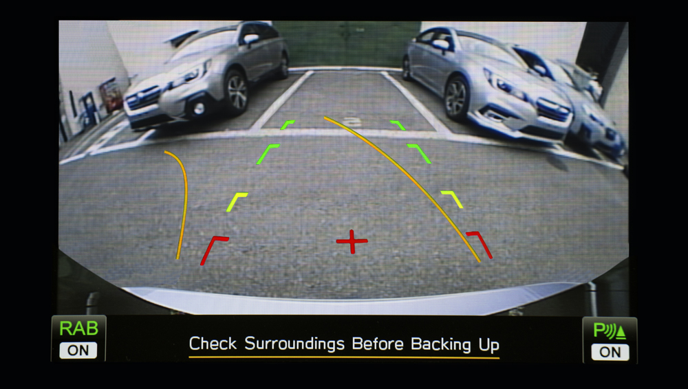 Image of how the standard rearview camera works.
