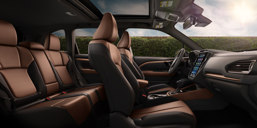 Vue latérale de l’habitacle de la Forester Premier 2026.