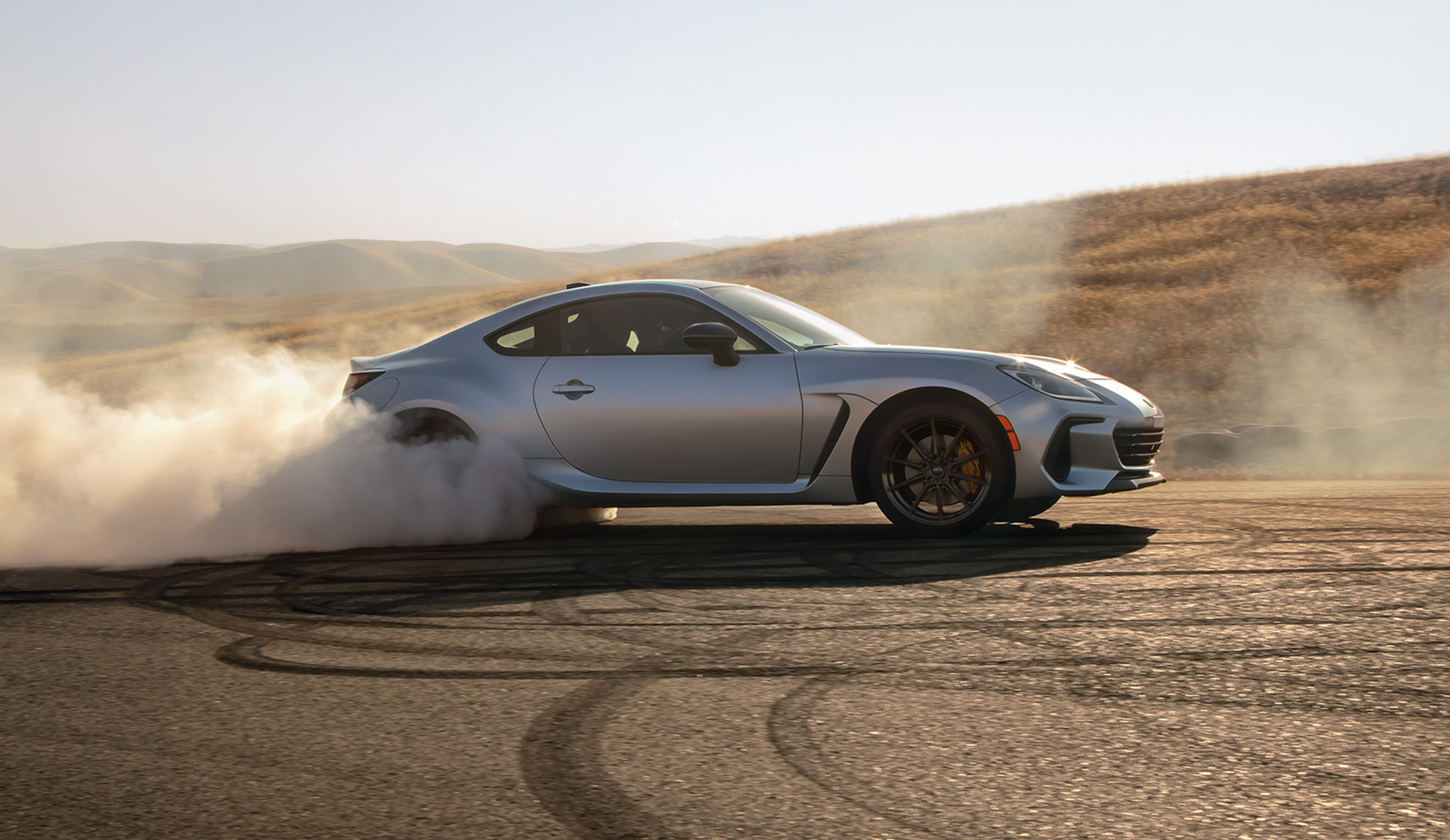 2025 BRZ doing donuts on the track.