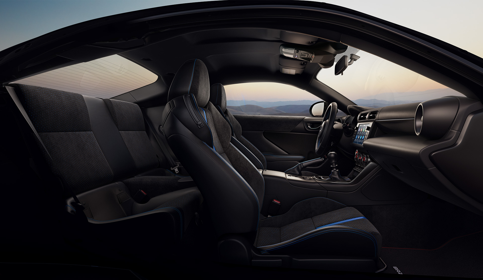 Side interior shot of the 2025 BRZ tS.